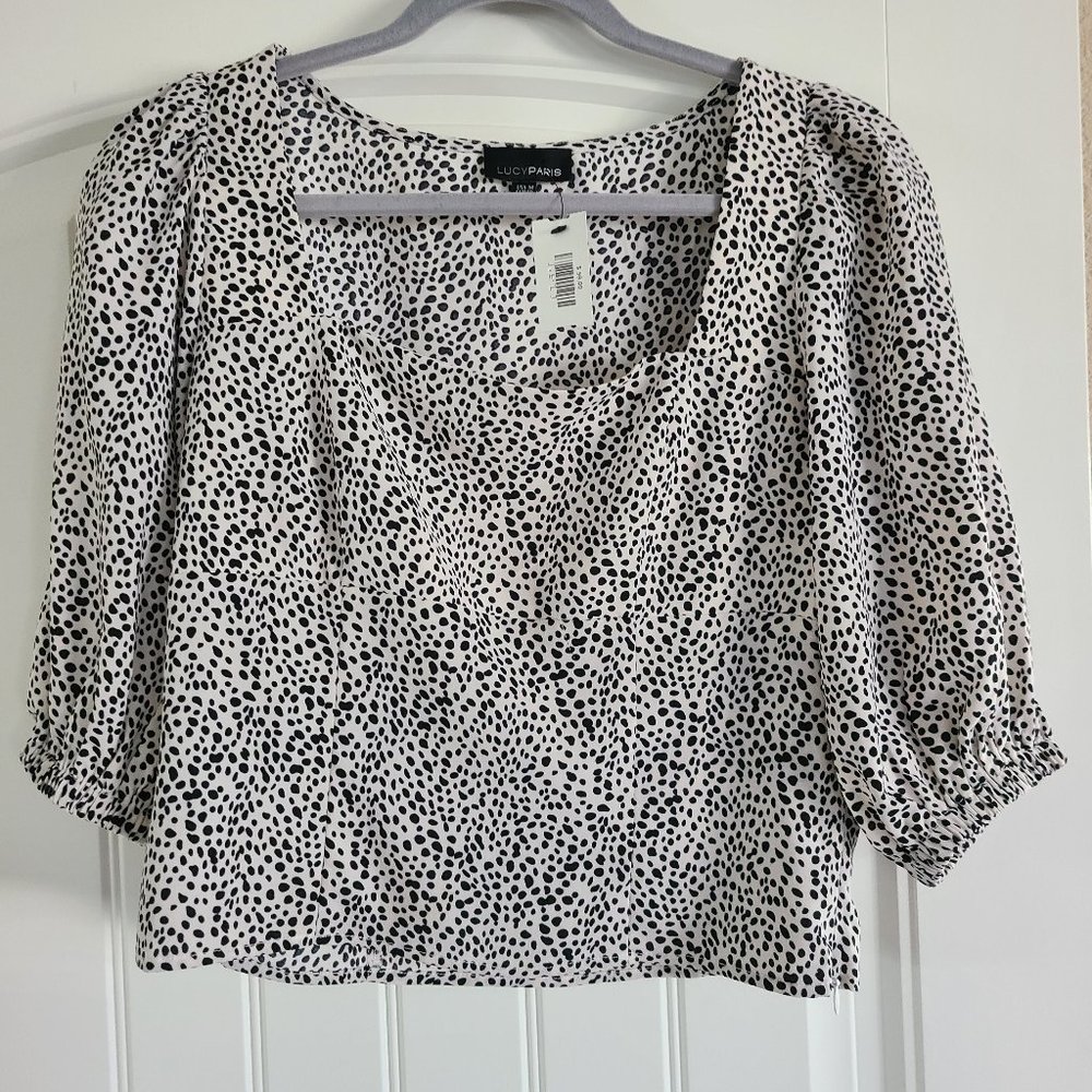 LUCYPARIS short side-zip blouse
